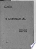 El agua potable de Lima