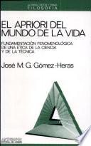 El apriori del mundo de la vida