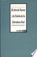 El arte de narrar y la noción de literatura oral