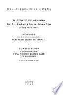 El conde de Aranda en su embajada a Francia (años 1773-1787)