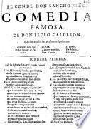 El conde don Sancho Niño. Comedia famosa. De don Pedro Calderon