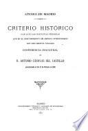 El Continente americano: Cánovas de Castillo, A. Criterio histórico