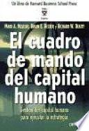 El Cuadro de Mando del capital humano