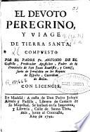 El devoto peregrino y viage de Tierra Santa