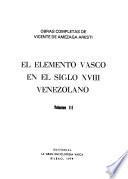 El elemento vasco en el siglo XVIII venezolano