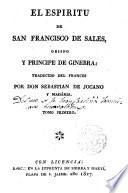 El espíritu de S.Francisco de Sales