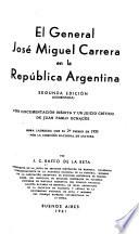 El general José Miguel Carrera en la República argentina