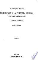 El Hombre y la cultura andina