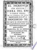 El Incredulo sin escvsa