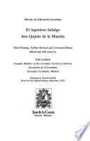El ingenioso hidalgo don Quijote de la Mancha