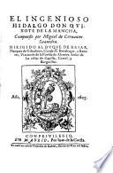 El ingenioso hidalgo, Don Quixote de la Mancha