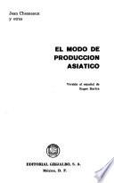 El modo de producción asiático