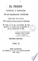 El Orden Natural y Esencial de las Sociedades Politicas