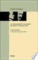 El pensamiento alemán de Kant a Heidegger
