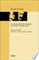 El pensamiento alemán de Kant a Heidegger