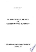 El pensamiento político de Guillermo von Humboldt