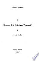 El Resumen de la historia de Venezuela de Andrés Bello