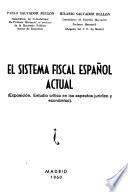 El sistema fiscal español actual