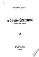 El supremo entrerriano (poema histórico).