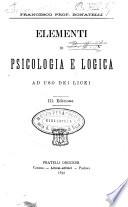 Elementi di psicologia e logica ad uso dei licei