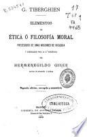 Elementos de ética o filosofía moral