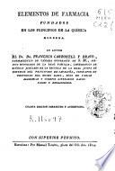 Elementos de farmacia fundados en los principios de la química moderna