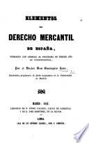 Elementos del derecho mercantil de España