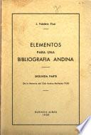 Elementos para una bibliografía andina