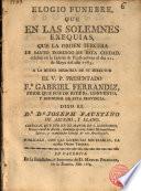 Elogio funebre a la memoria de Fr. Gabriel Ferrandiz