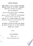 Elogio funebre del señor D. José Gabriel Moscoso ... en las exequias que el ilustre cabildo justicia y regimiento de dicha ciudad hizo en honor y sufragio de tan benemérito gefe el dia 9 de mayo de 1815