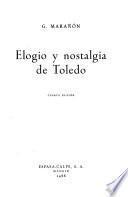 Elogio y nostalgia de Toledo