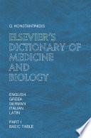 Elsevier's Dictionary of Medicine and Biology