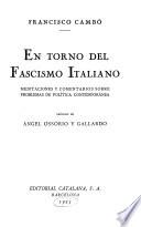 En torno del fascismo italiano