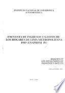 Encuesta de ingresos y gastos de los hogares de Lima Metropolitana, 1989 (ENAPROM IV)