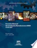 Encuesta Mensual de la Industria Manufacturera EMIM SCIAN 2007. Resumen anual 2008