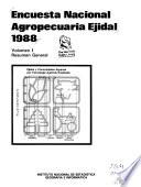 Encuesta nacional agropecuaria ejidal, 1988