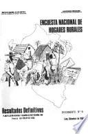 Encuesta nacional de hogares rurales