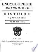 Encyclopedie methodique, ou par ordre de matières: Histoire