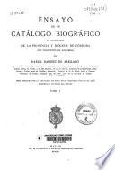 Ensayo de un catálogo biográfico de escritores de la provincia y diócesis de Córdoba con descripción de sus obras