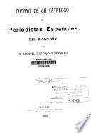 Ensayo de un catálogo de periodistas españoles del siglo XIX