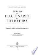 Ensayo de un diccionario de la literatura: Escritores españoles e hispanoamericanos