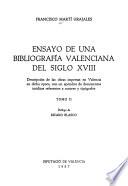 Ensayo de una bibliografía valenciana del siglo XVIII