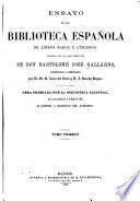 Ensayo de una biblioteca española de libros raros y curiosos
