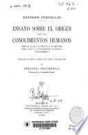 Ensayo sobre el origen de los conocimientos humanos