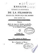 Ensayo sobre la historia de la filosofia