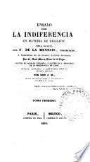 Ensayo sobre la indiferencia en materia de religión, 1