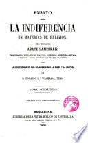 Ensayo sobre la indiferencia en materias de Religión