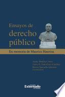 Ensayos de derecho público. En memoria de Maurice Haurior