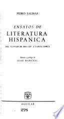 Ensayos de literatura hispánica