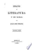 Ensayos de literatura y de moral